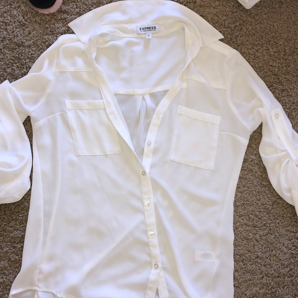 Express portofino sexy white shirt